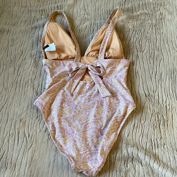 J.Crew Swimwear Matching Set - 6 - Swimsuit + Paddle Shorts, Purple Pink Paisley - Picture 11 of 16